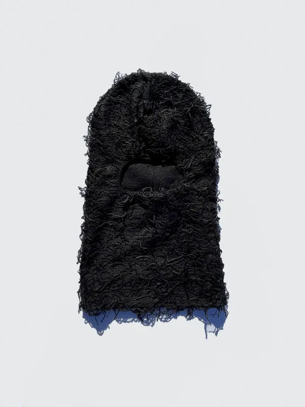 "Black" Distressed Balaclava Mask