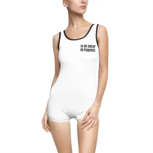 "Go Be Great On Purpose" Women's Vintage Swimsuit