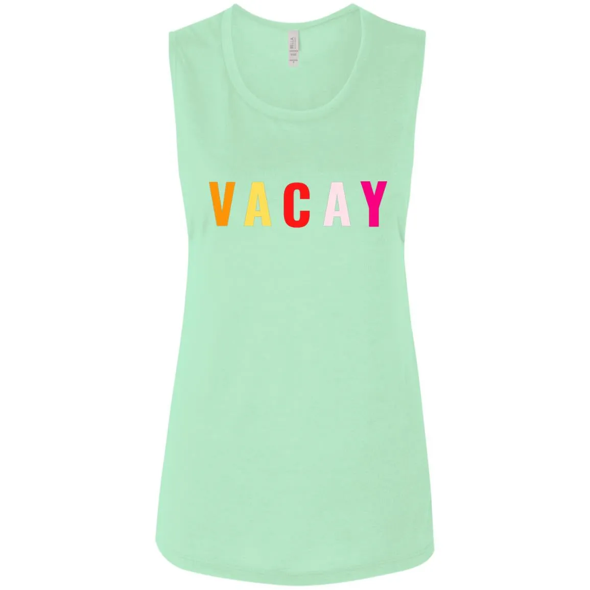 "VACAY" Ladies' Flowy Muscle Tank