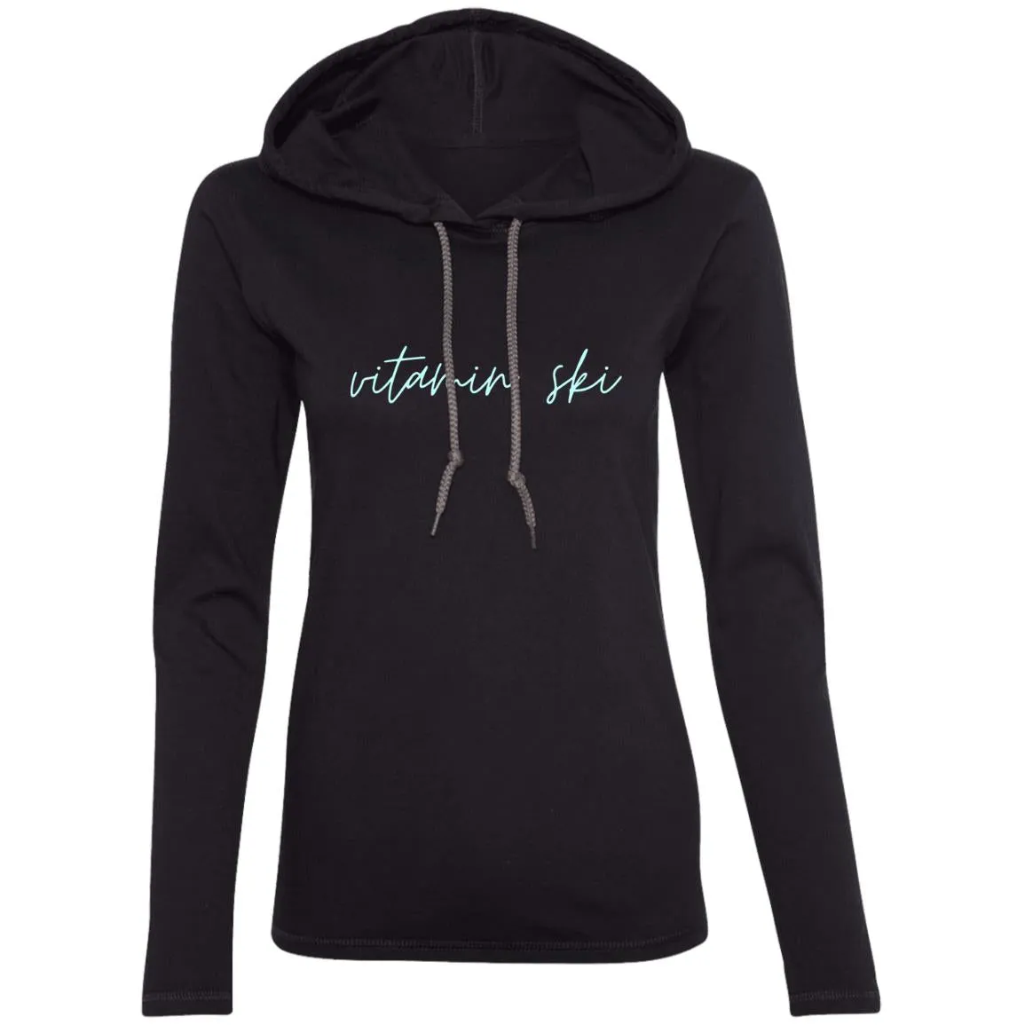"Vitamin Ski" Ladies' LS T-Shirt Hoodie