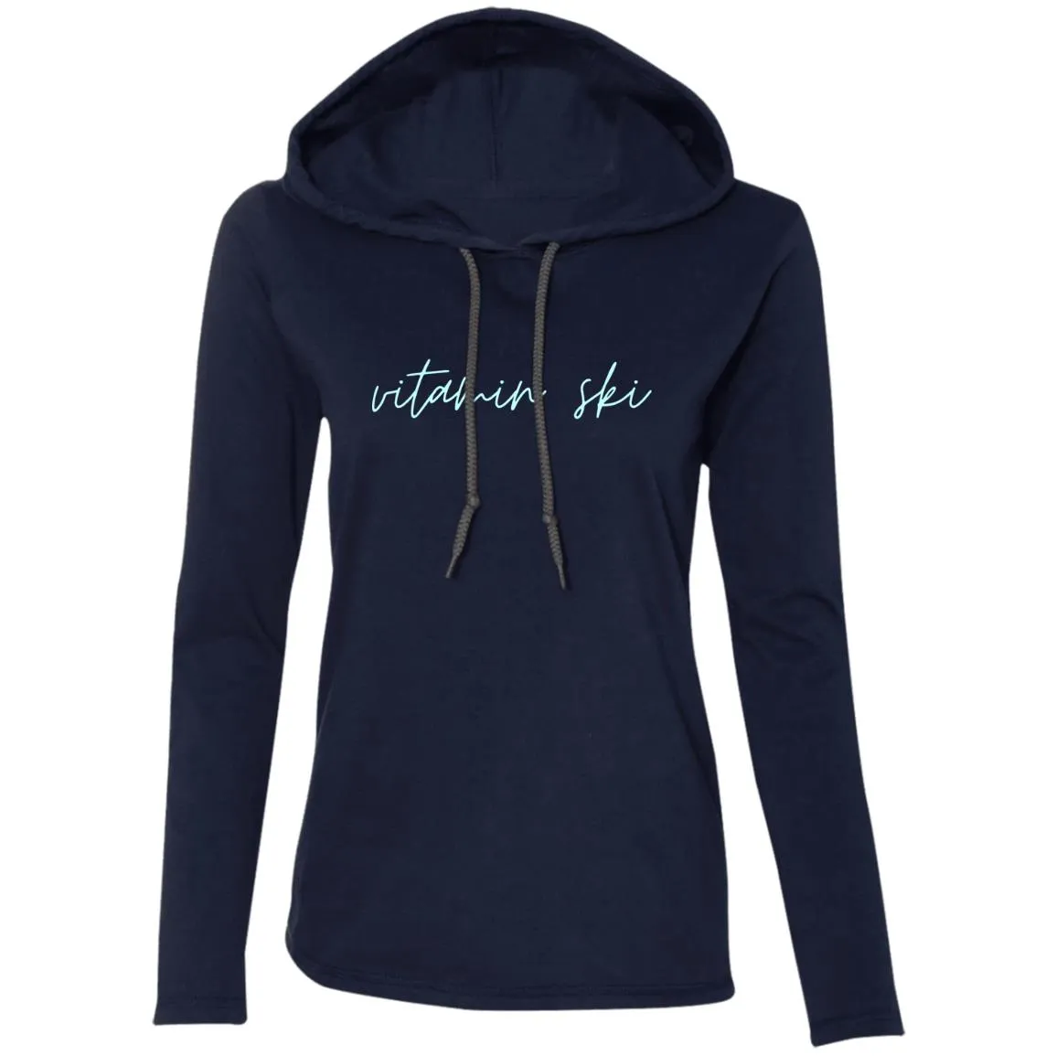 "Vitamin Ski" Ladies' LS T-Shirt Hoodie