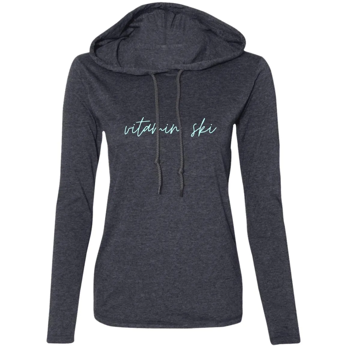 "Vitamin Ski" Ladies' LS T-Shirt Hoodie