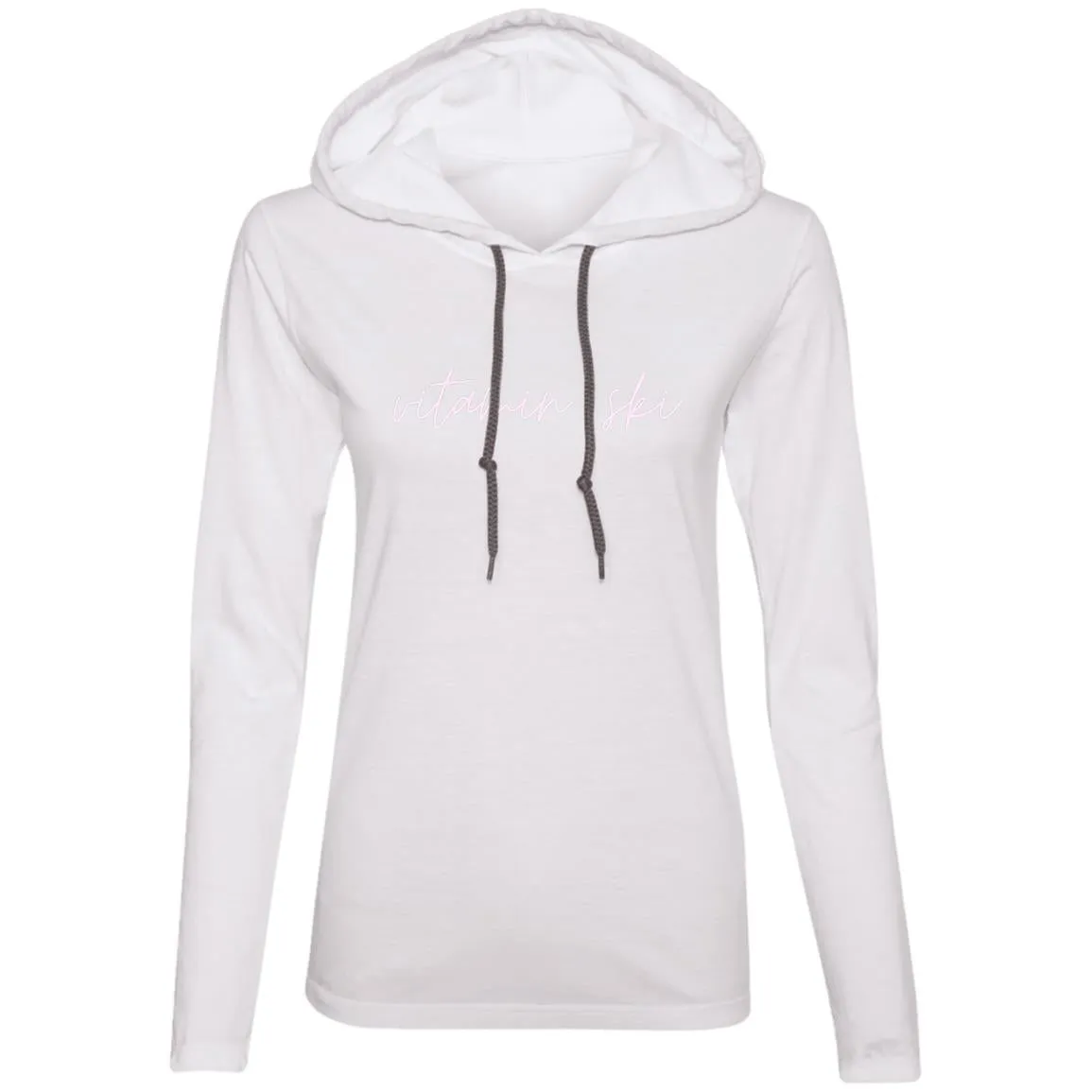 "Vitamin Ski" Ladies' LS T-Shirt Hoodie