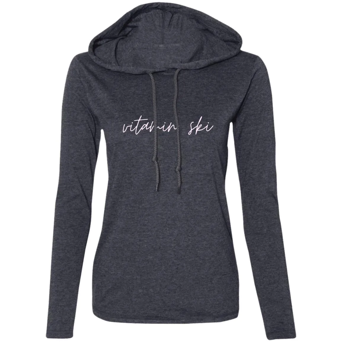 "Vitamin Ski" Ladies' LS T-Shirt Hoodie