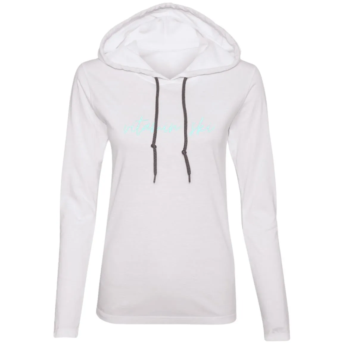 "Vitamin Ski" Ladies' LS T-Shirt Hoodie
