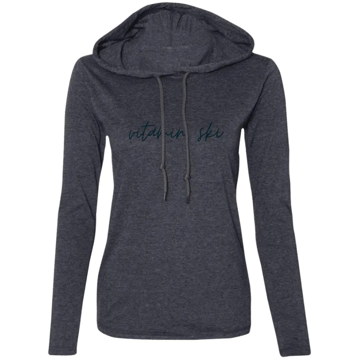 "Vitamin Ski" Ladies' LS T-Shirt Hoodie
