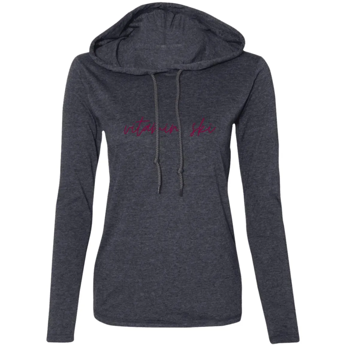 "Vitamin Ski" Ladies' LS T-Shirt Hoodie