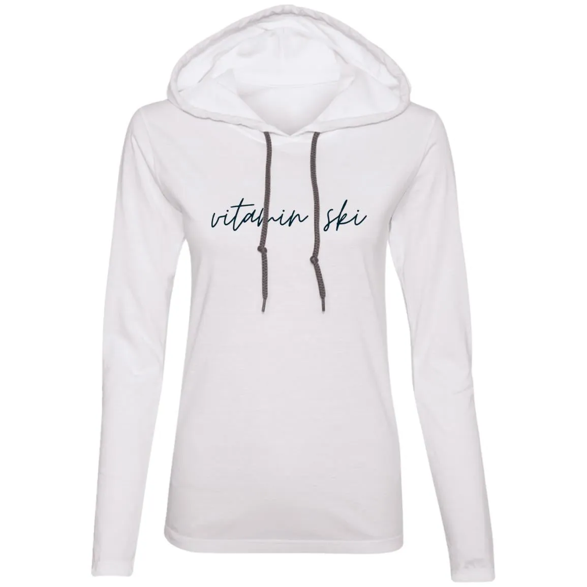 "Vitamin Ski" Ladies' LS T-Shirt Hoodie