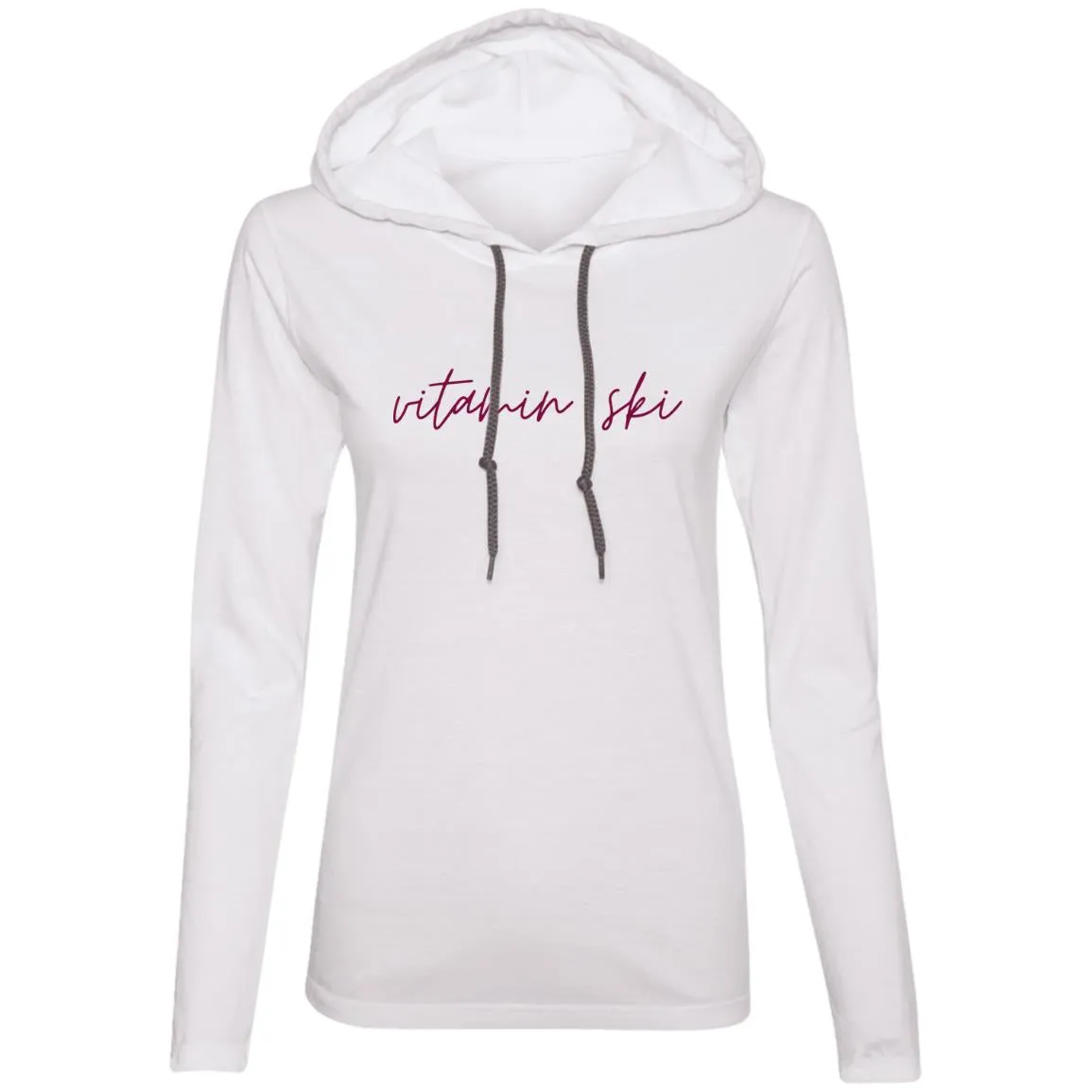 "Vitamin Ski" Ladies' LS T-Shirt Hoodie