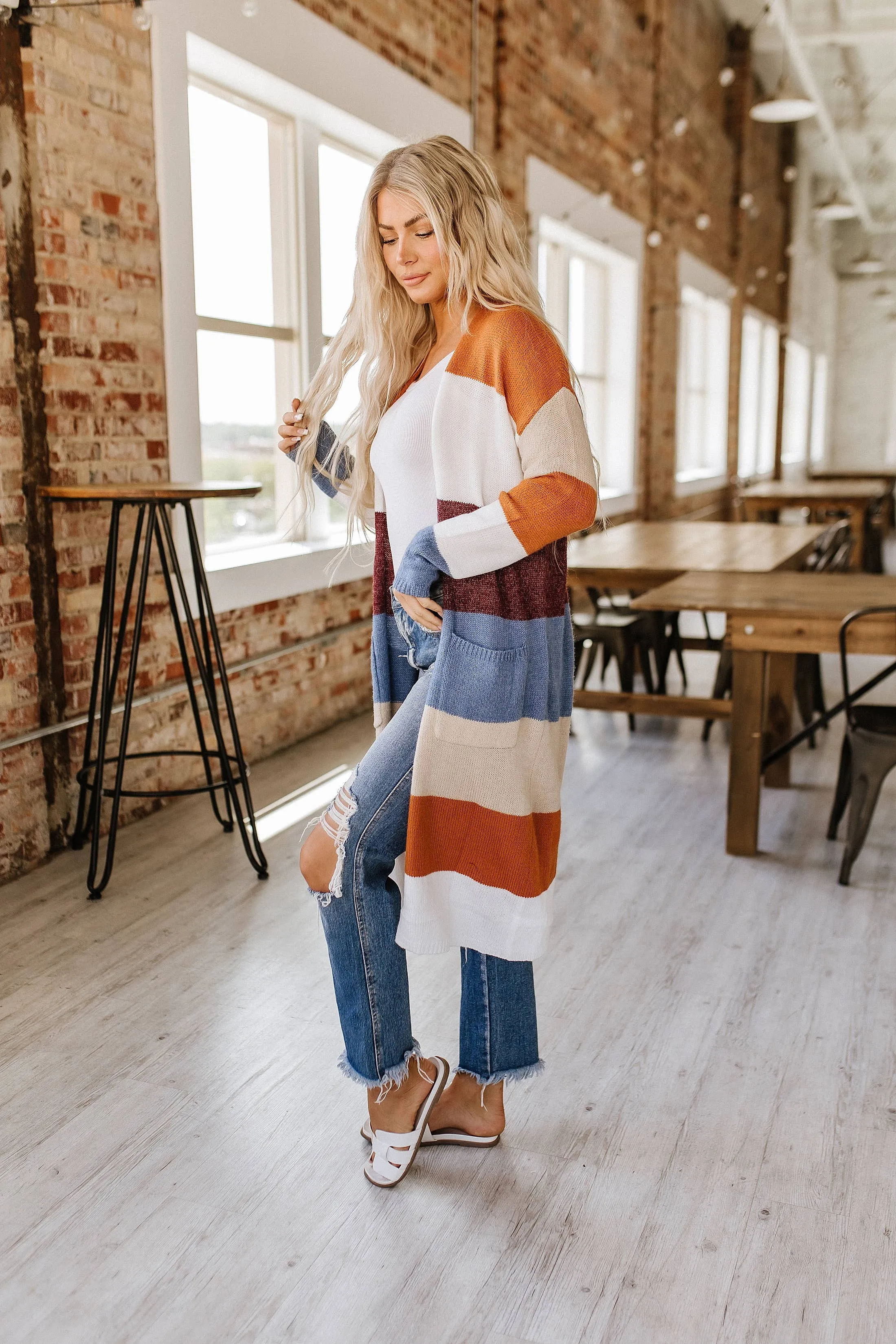 Ramona Knit Color Block Cardigan: Multicolor  Liam