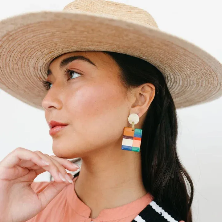 RANCHER BLOCK DROP EARRINGS