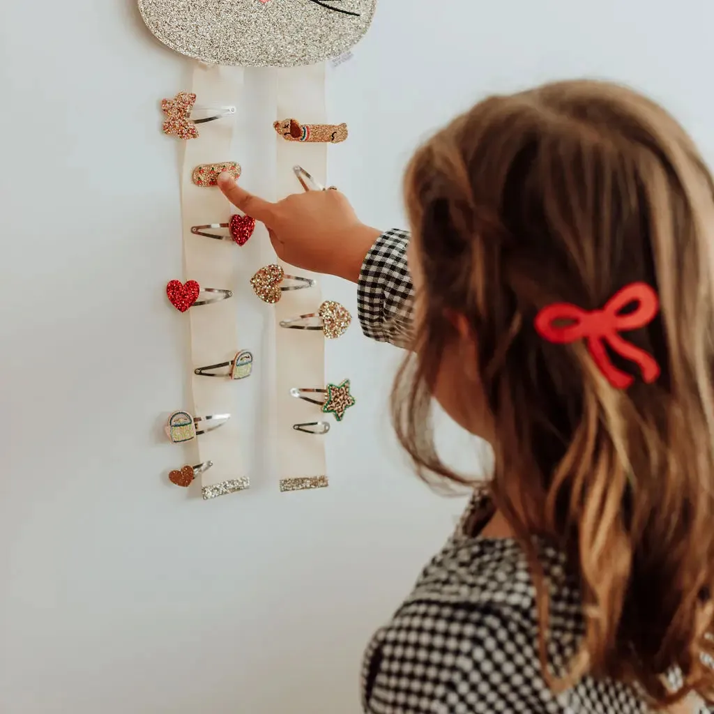 Red Bow Hair Clip