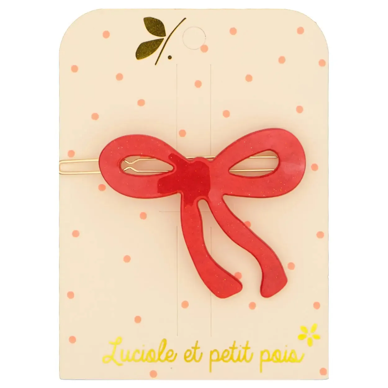 Red Bow Hair Clip