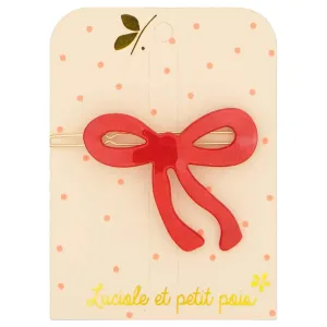 Red Bow Hair Clip