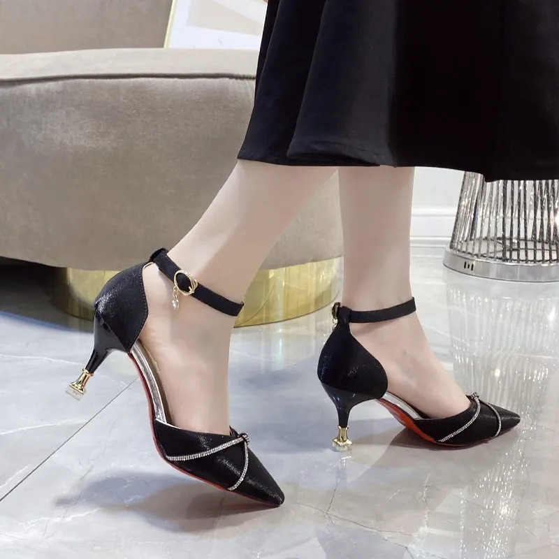 Red Joker High Heels Ladies' Shoes