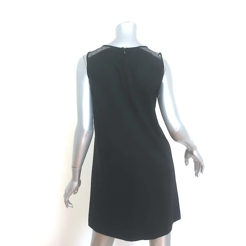 RED Valentino Point d'Esprit Yoke Bow Mini DressBlack Stretch Jersey Size Large