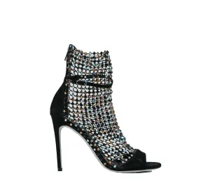 Rene Caovilla Women's Black Jewel Sandal Galaxy C10220 40% OFF