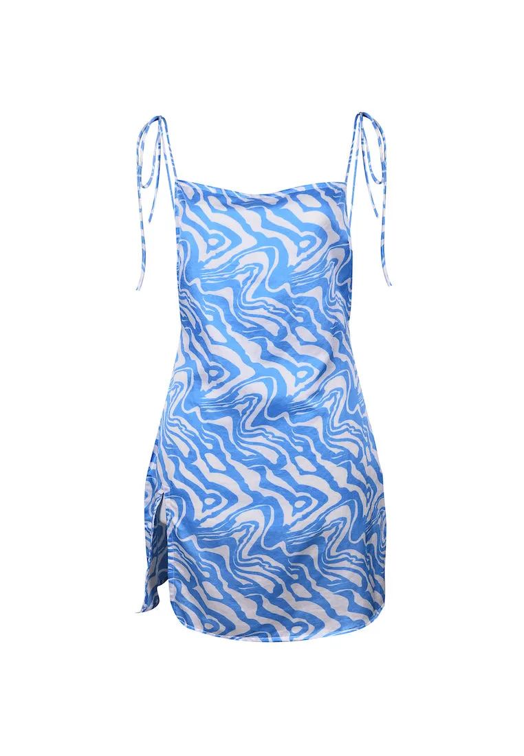 Repose Dress Blue Psychedelic