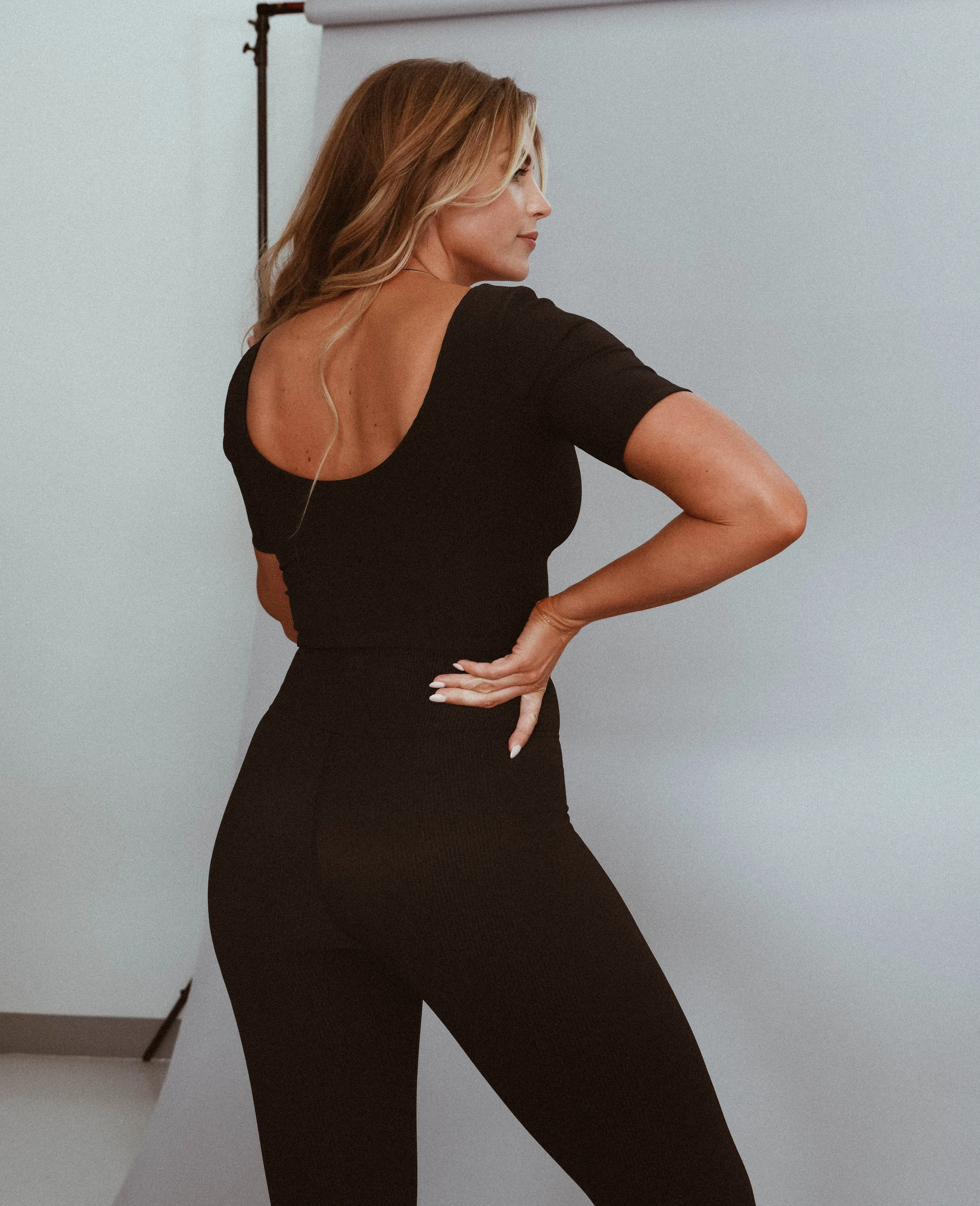 Ribbed Ballet Top - Black