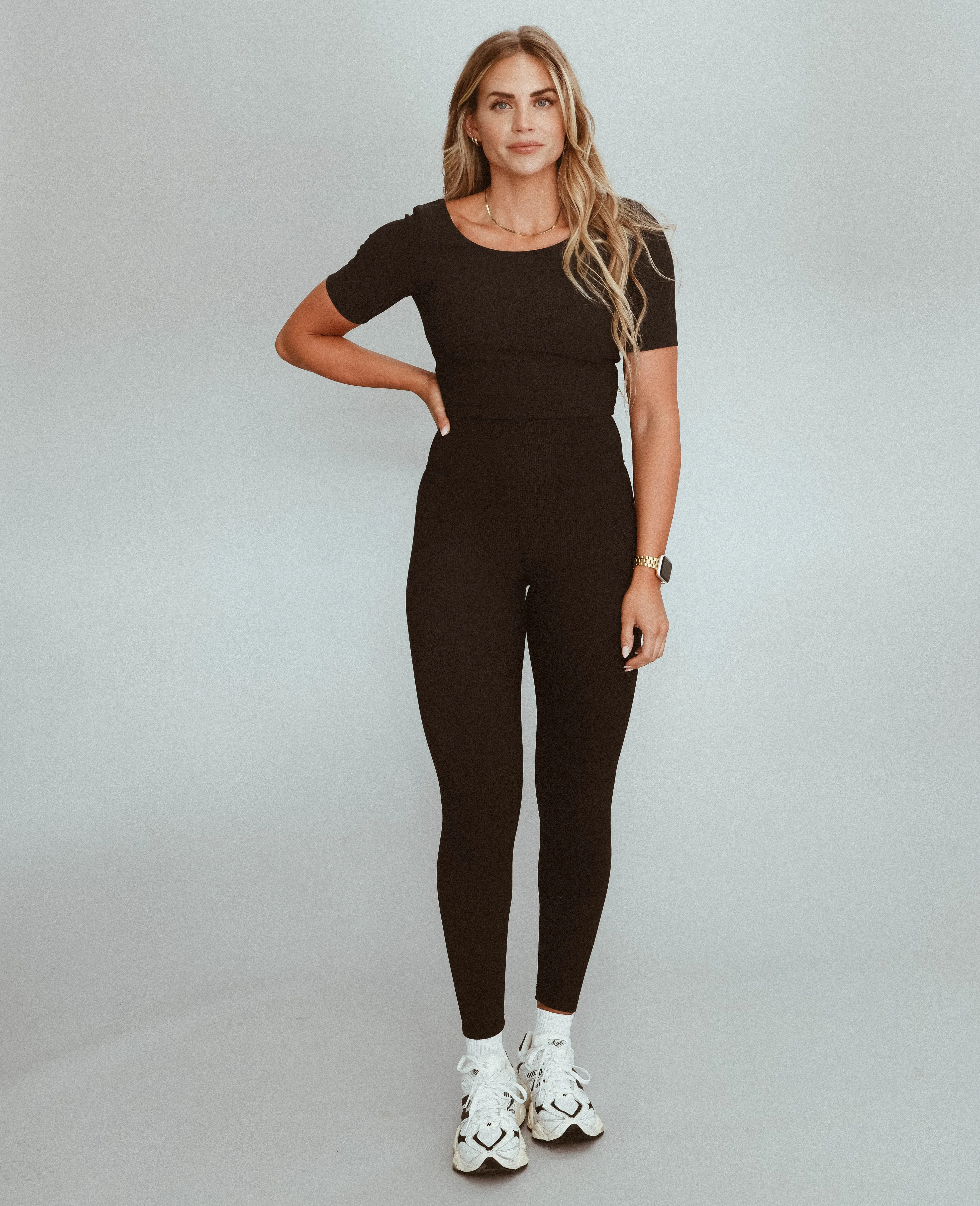 Ribbed Ballet Top - Black