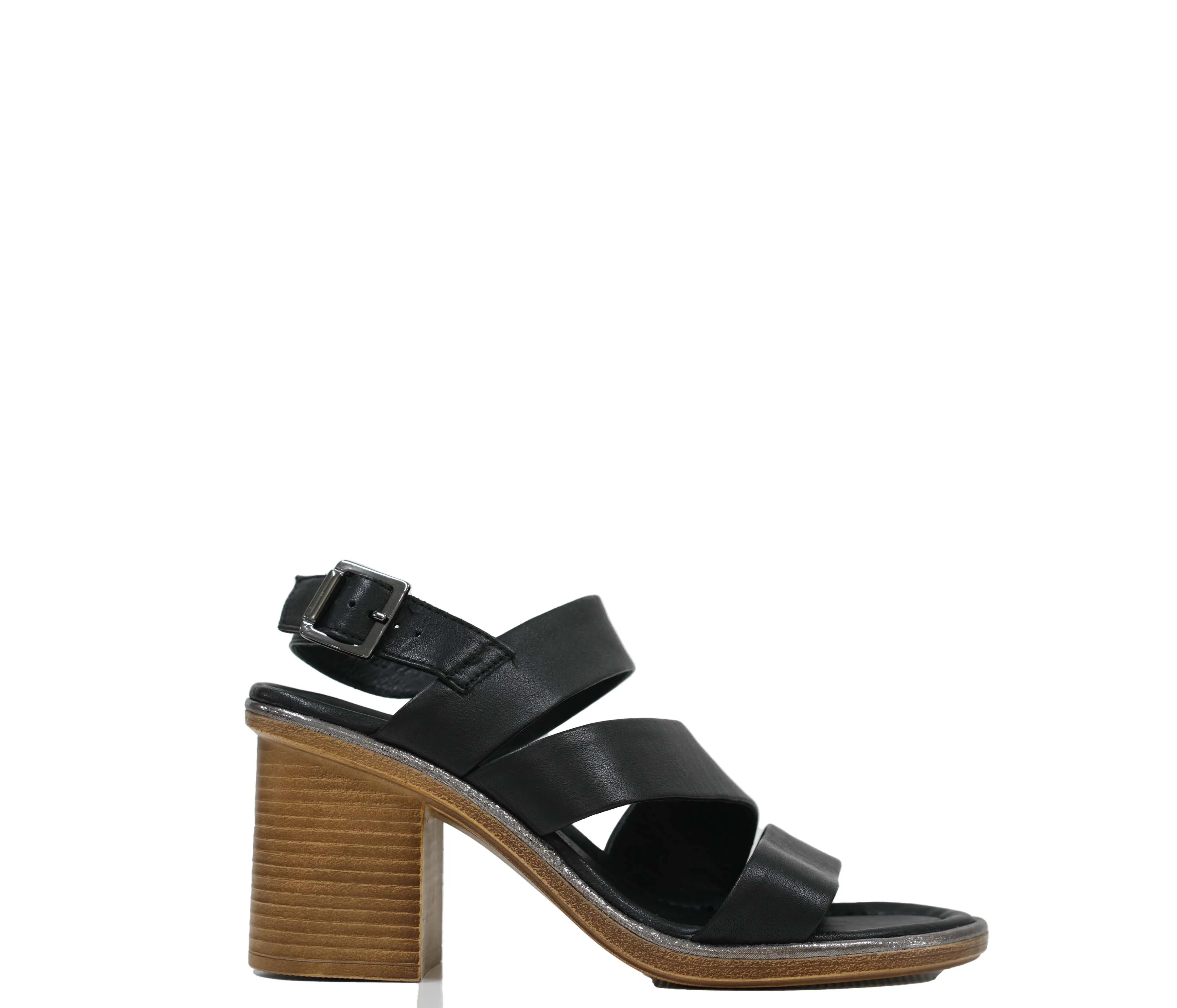 Roberto Serpentini Women's Black Leather Sandals 39726 - Now $190