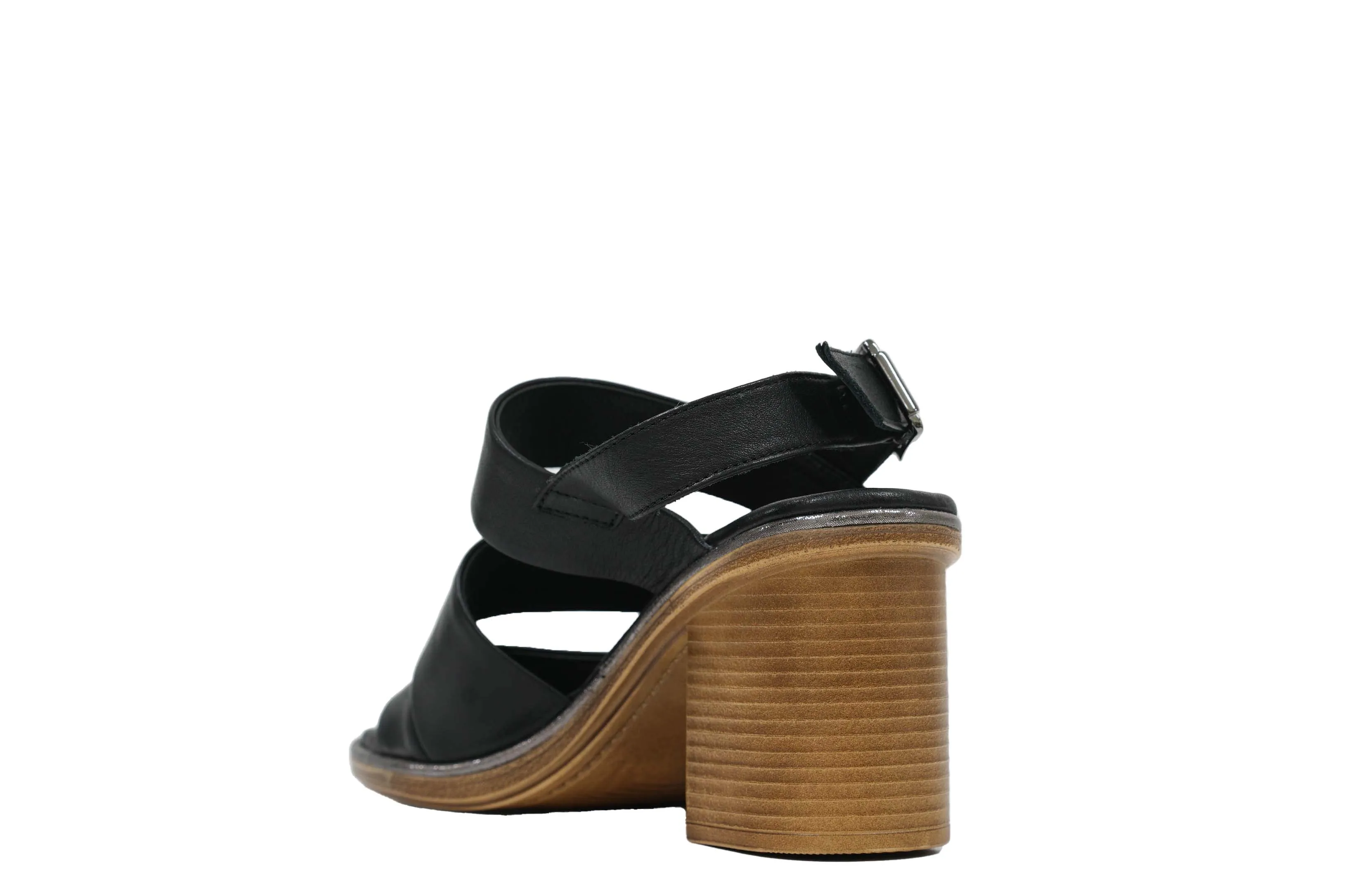 Roberto Serpentini Women's Black Leather Sandals 39726 - Now $190