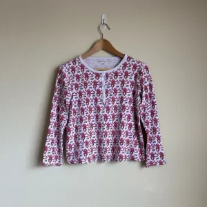 Roller Rabbit Women's Henley Monkey Print Pajama Top
