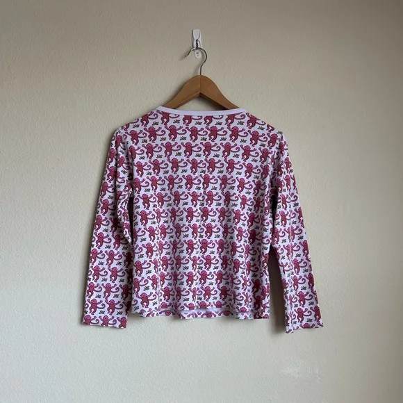 Roller Rabbit Women's Henley Monkey Print Pajama Top