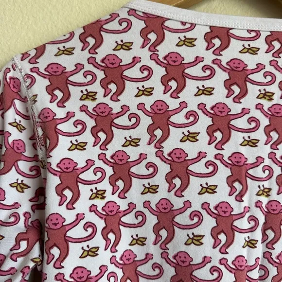 Roller Rabbit Women's Henley Monkey Print Pajama Top
