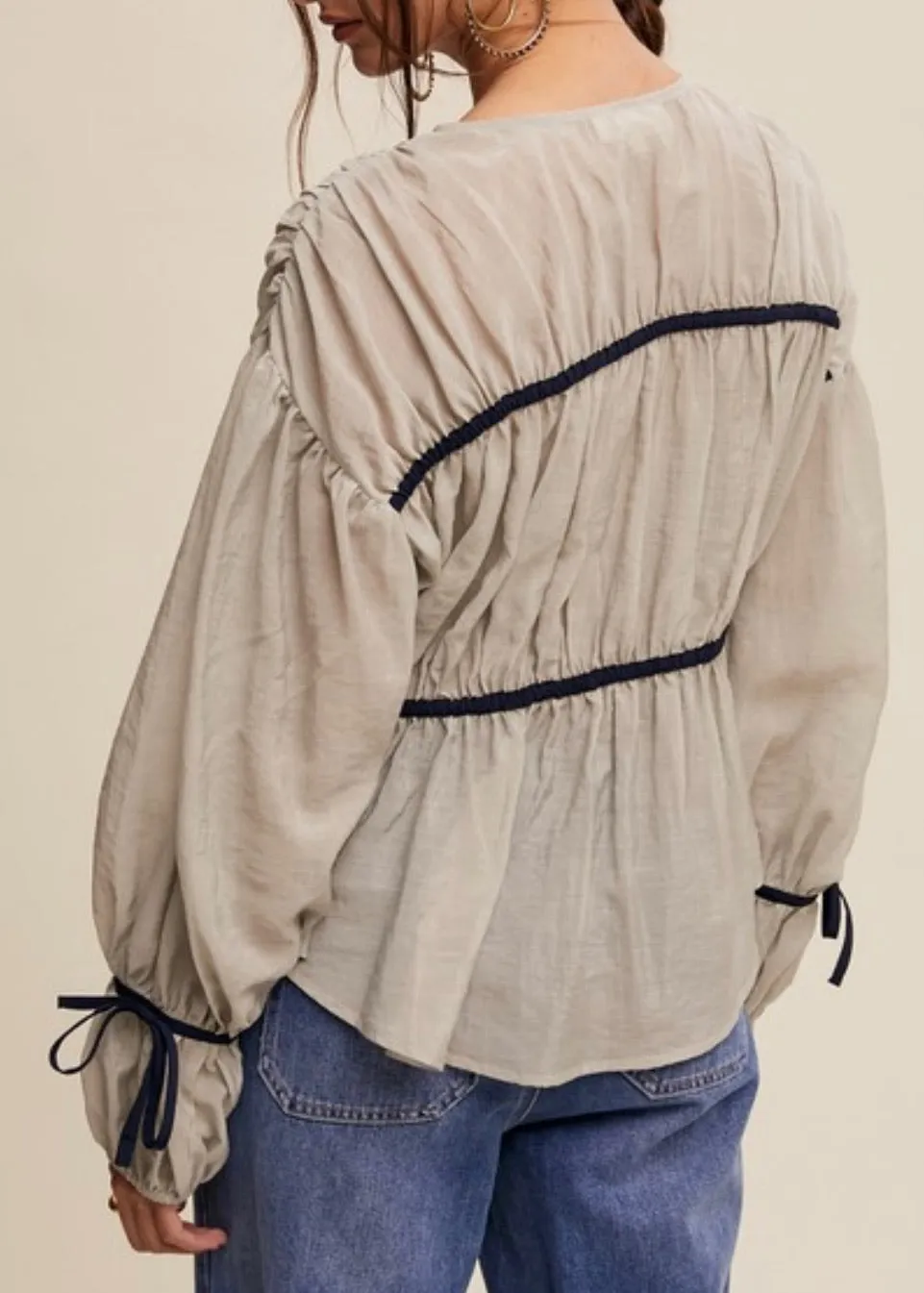 Romeo Tie Front Top