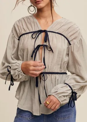 Romeo Tie Front Top