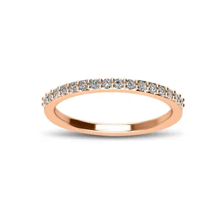 Rose Gold Plated Cubic Zirconia Fashion Stackable Ring in Sterling Silver
