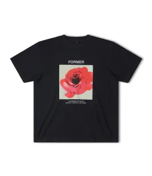 ROSETTE T-SHIRT - BLACK