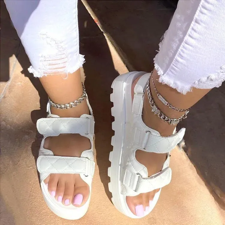 Round Toe Platform Sandals