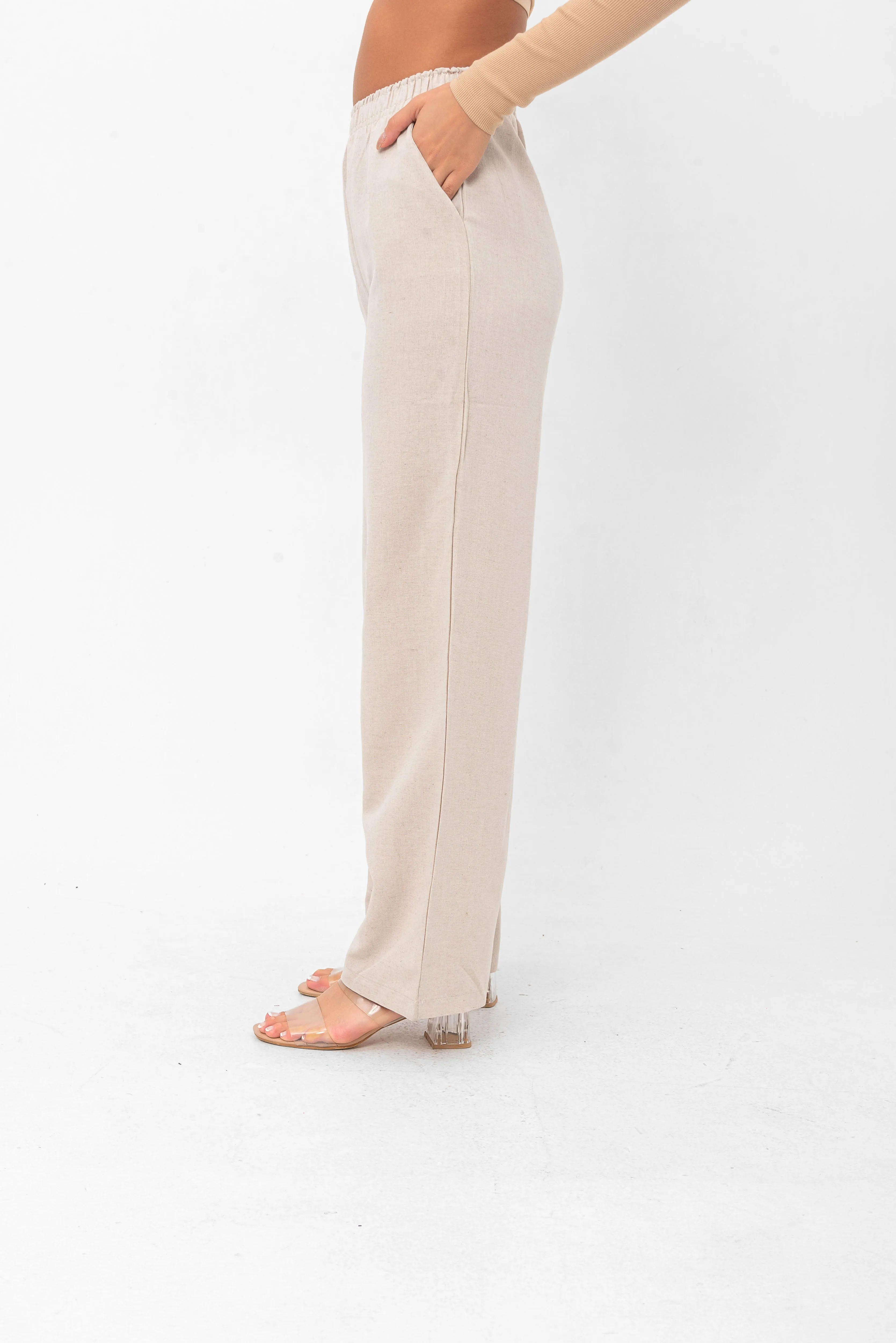 Roxy Casual Lounge Pants - Beige