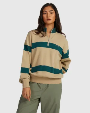 RVCA Womens Haru 1/4 Zip Sweatshirt