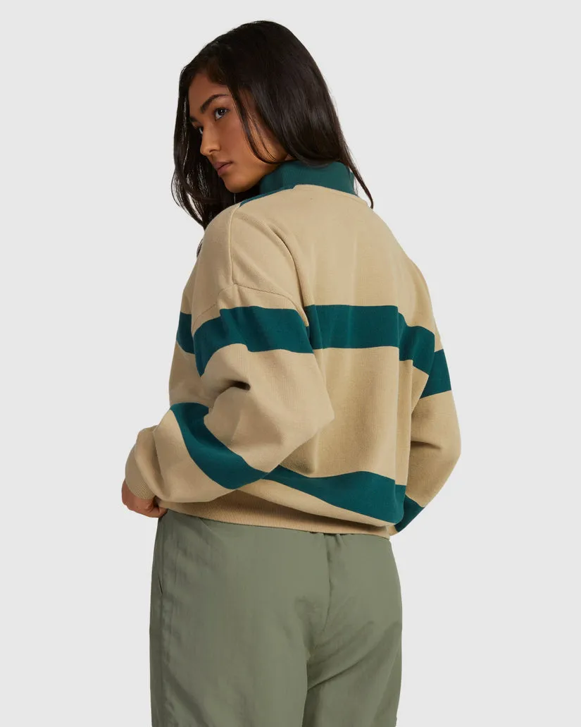 RVCA Womens Haru 1/4 Zip Sweatshirt