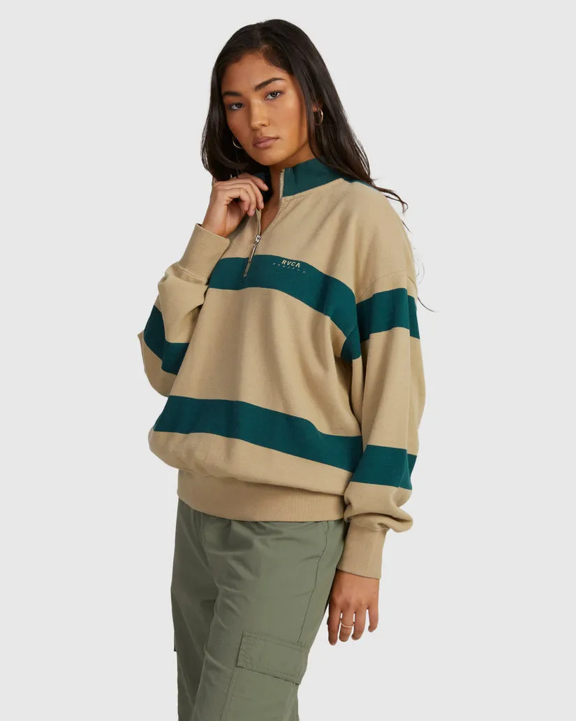 RVCA Womens Haru 1/4 Zip Sweatshirt