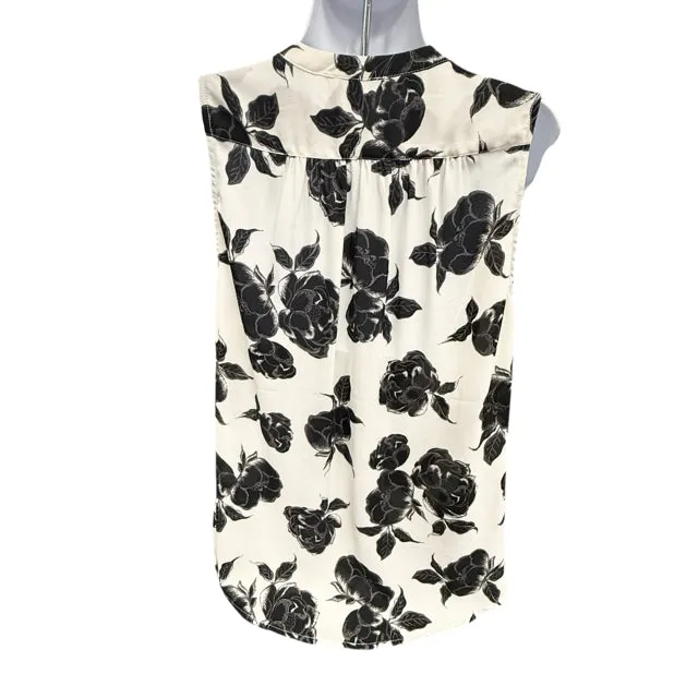Saint Tropez Black Print Women's Top Size S