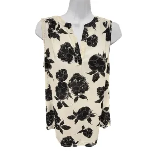 Saint Tropez Black Print Women's Top Size S