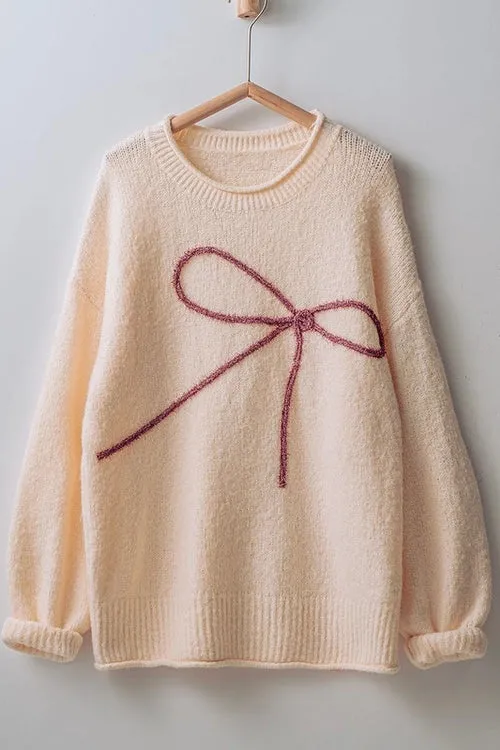 SALE Bow Charm Knit Sweater