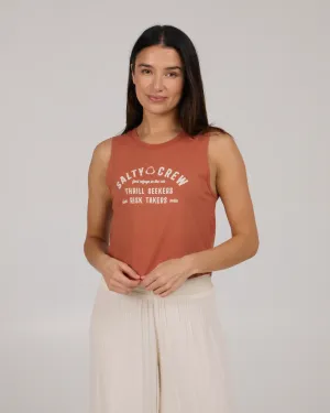 Salty Crew Womens Night Bite Cropped Tank - Sierra