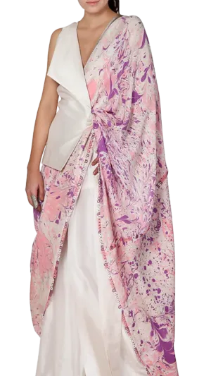 SAMPLE SALE: Digital Printed Pre-Draped Sari Jumpsuit