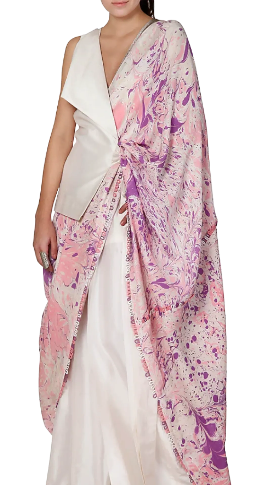 SAMPLE SALE: Digital Printed Pre-Draped Sari Jumpsuit