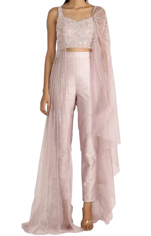 SAMPLE SALE: Dramatic Blush Draped Pant Set