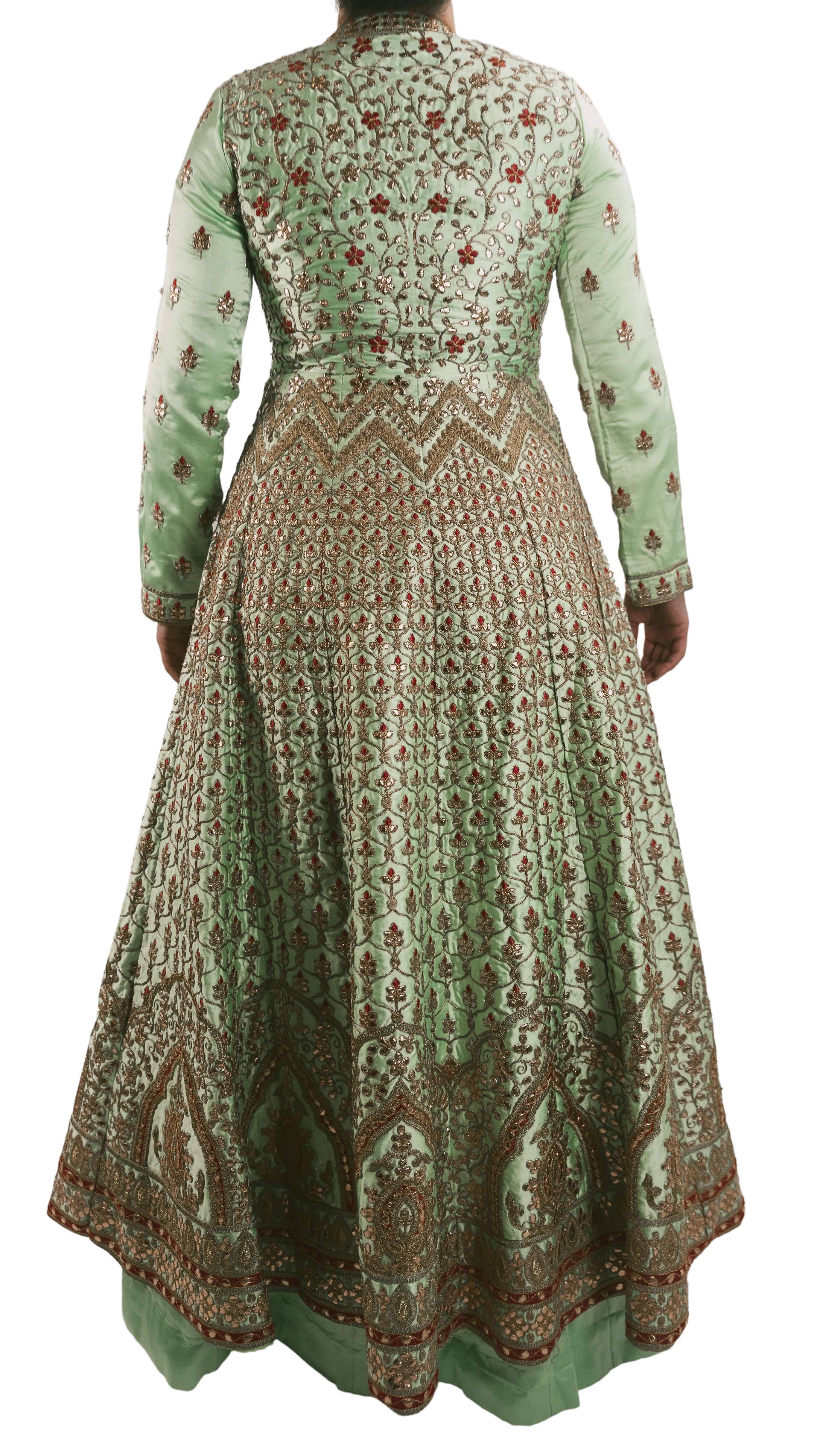 SAMPLE SALE: Mint Embroidered Anarkali