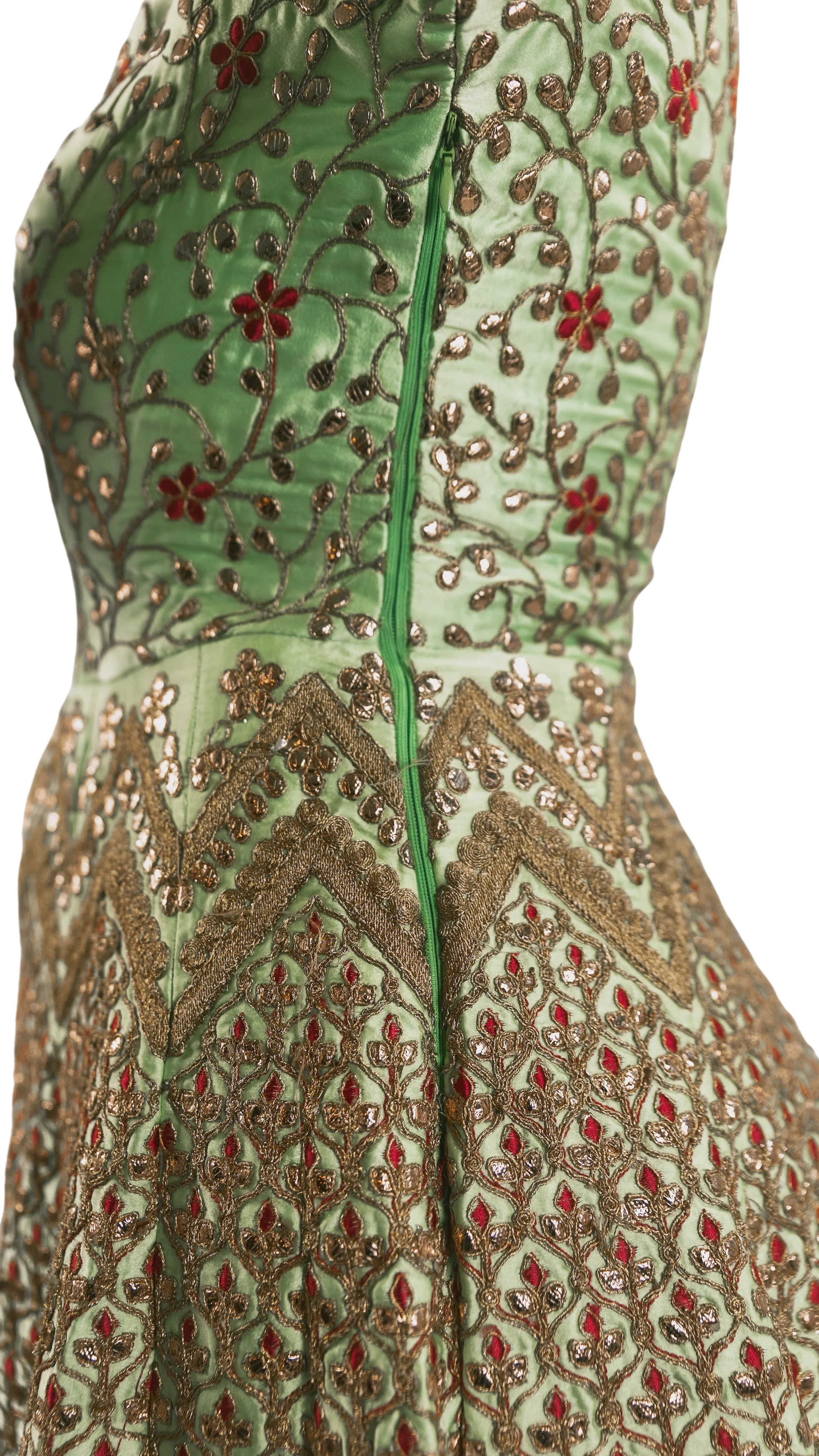 SAMPLE SALE: Mint Embroidered Anarkali