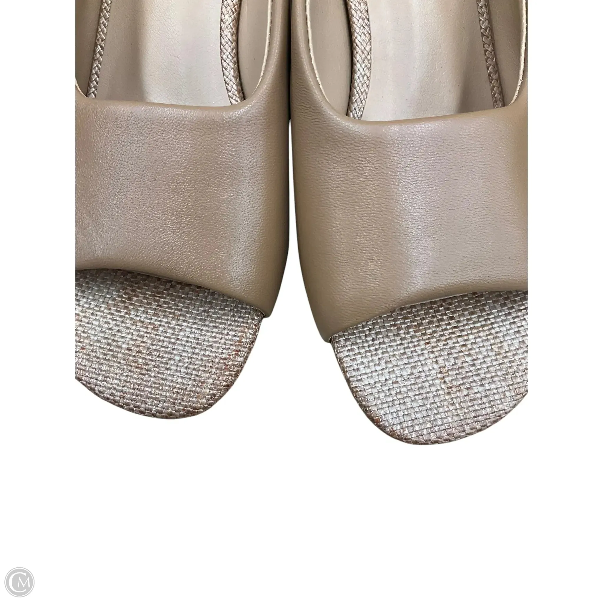 Sandals Heels Block By Chicos In Beige, Size: 6
