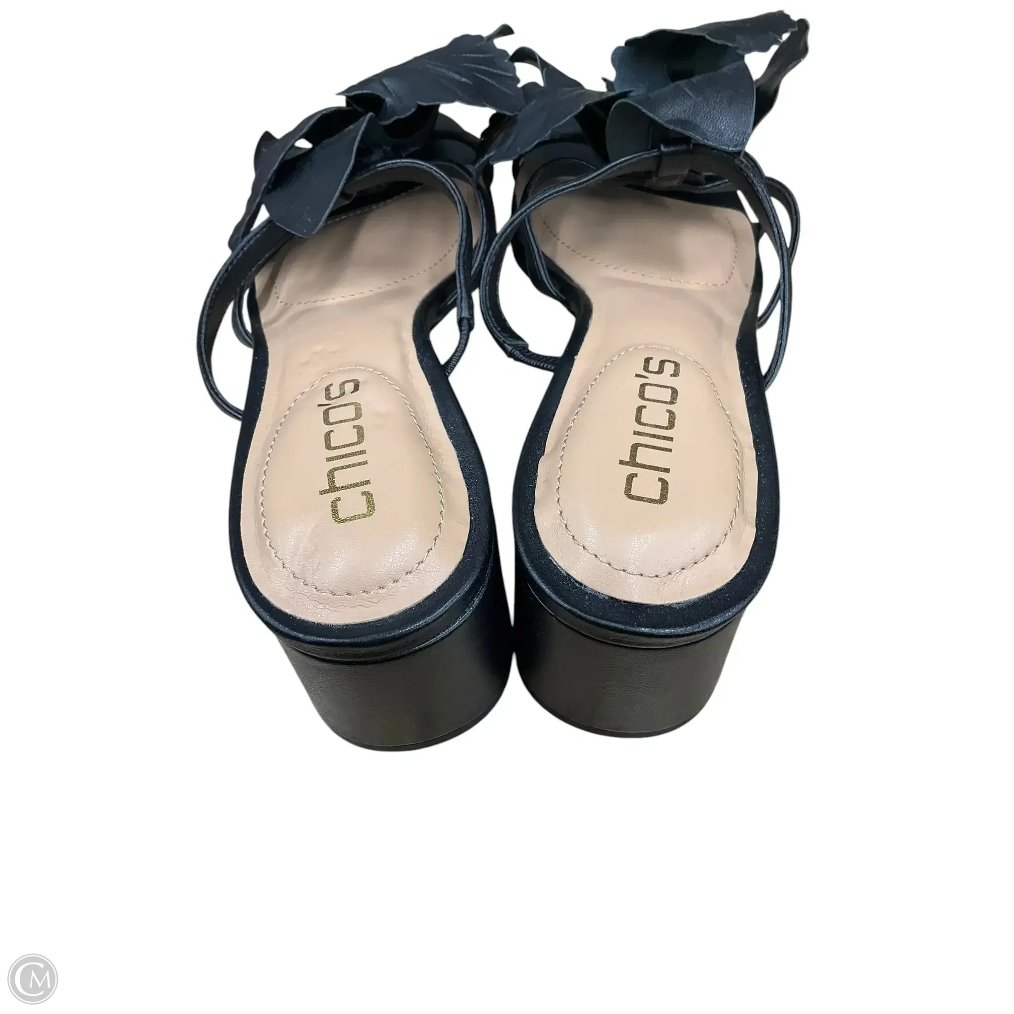 Sandals Heels Block By Chicos In Black, Size: 6