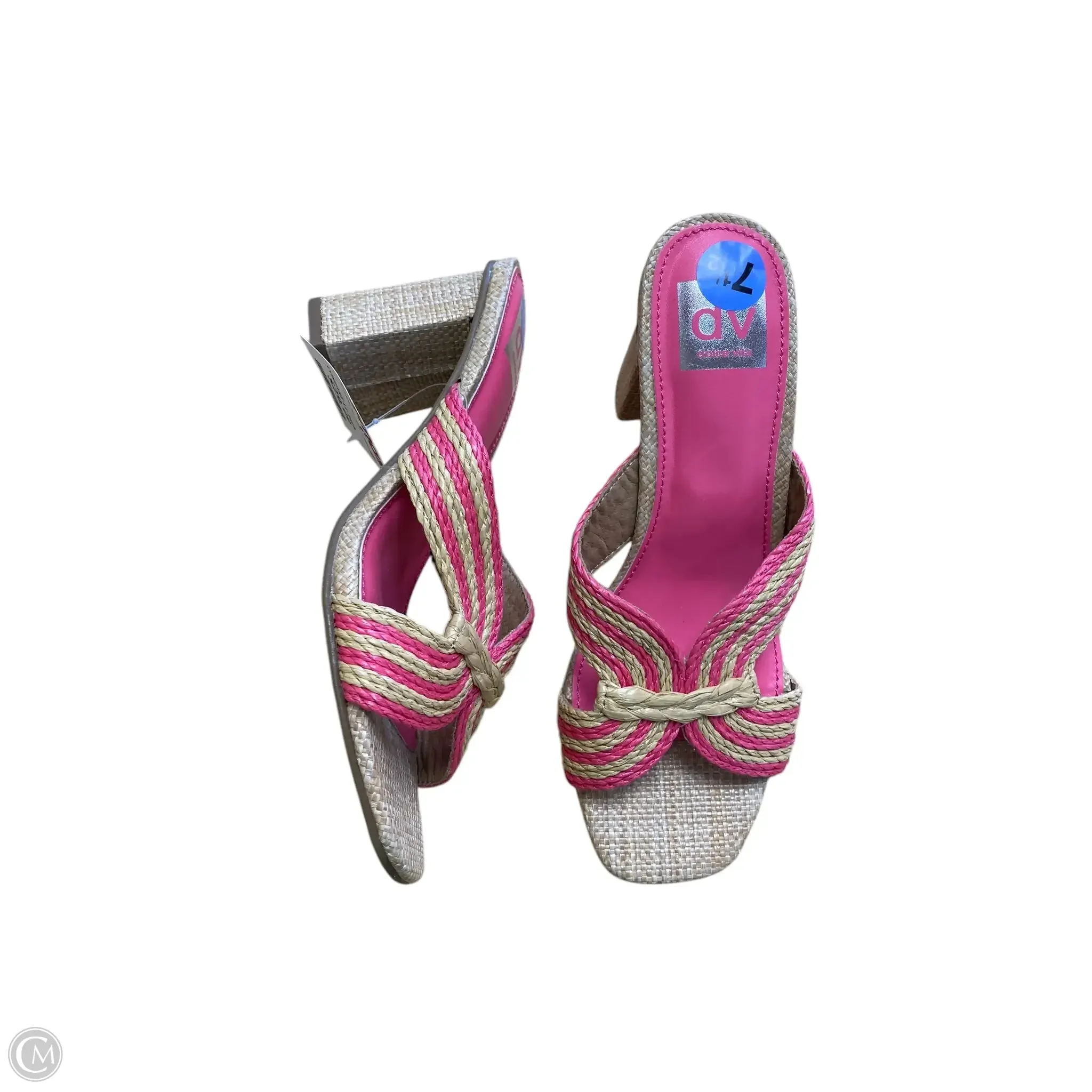 Sandals Heels Block By Dolce Vita In Pink, Size: 7.5